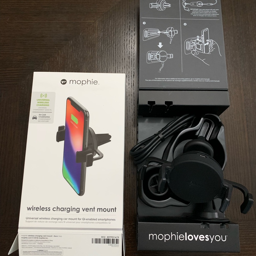 Mophie Wireless Charging Auto Vent Mount for Smartphones - Picture 2 of 9